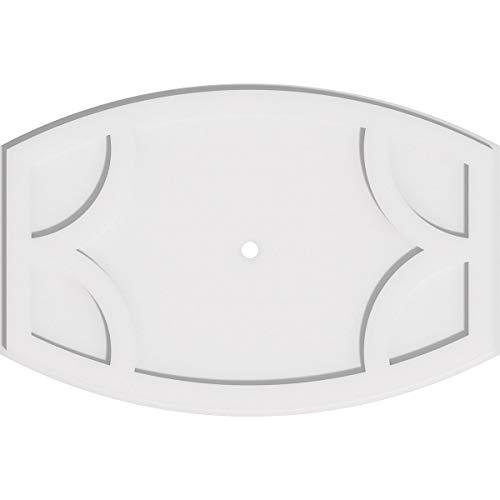 Image of Ekena Millwork CMP30X20KY-01000 Kailey Architectural Grade PVC Contemporary Urethane Ceiling Medallions 30 inchW x 20 inchH x 1 inchID x 16 1 /4 inchC x 1 inchP