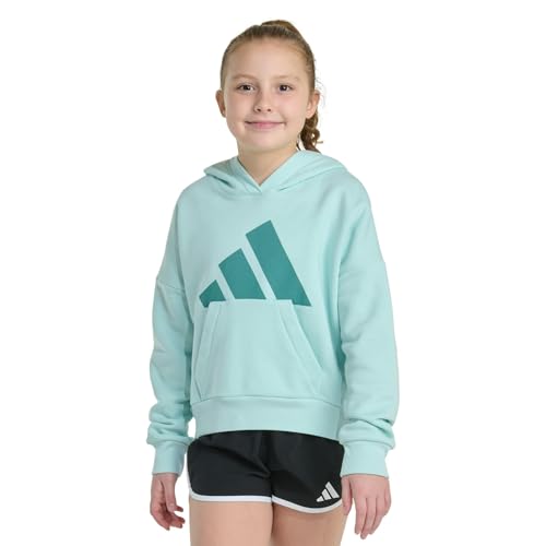 adidas Girls' Fleece Colorblock Hooded Sweatshirt
