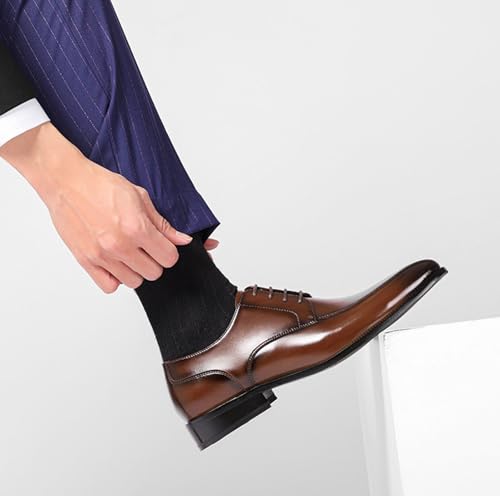 Men's Classic Business Derby Patent Formal Oxfords Comfortable Leather Comfortable Non-Slip Tuxedo Formal Dress Shoes4