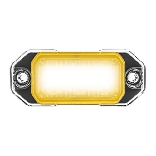 SpeedTech Lights Z-3 9W LED Strobe Light for Police Cars, Construction Trucks, Service Vehicles, Plows, Emergency Vehicles. Surface Mount Grille Flashing Hazard Beacon Light Amber/Amber(Yellow/Yellow)