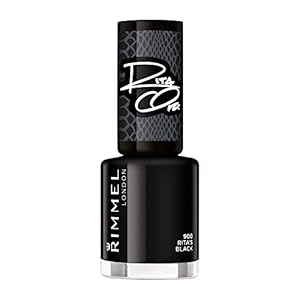 Rimmel London Rita Ora 60 Seconds Super Shine Nail Polish, 900 RITAS BLACK, 8 ml, Packaging May Vary