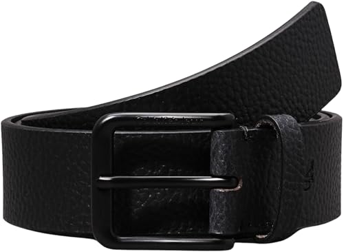 Calvin Klein Herren Gürtel Classic Casual Belt aus Leder, Schwarz (Black/Black), 100 cm – Ansicht 1