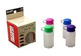 Set of 4 Mini Salt and Pepper Shakers β 1oz BPA-Free Plastic with Snap Top Lids, Assorted Colors, Compact Design for Travel, Camping, Picnics, and Lunch Boxes by Dependable Industries