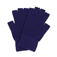 IMongol Mitaines Mi-doigts En Laine Mérinos Pure Pour Femme Et