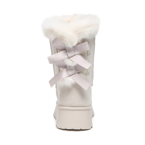 Bernal Mid-Calf Snow Boots for Women Platform Faux Fur Boots Slip-On Warm Comfortable Ankle Outdoor Shoes4