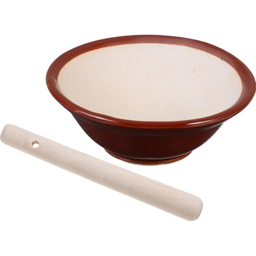 Gadpiparty Keramik Suribachi Reibschale Gesunder Japanischer Gewürzmörser Vielseitige...