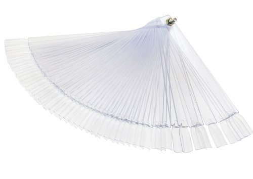 VAGAFan With 50 Clear Transparent False Nails / Nail Art Tips For Designs Display And Practise