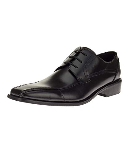 DTI Men's Leather Shoes Modern Business Dress Oxford Lace-Up Z6055 Black