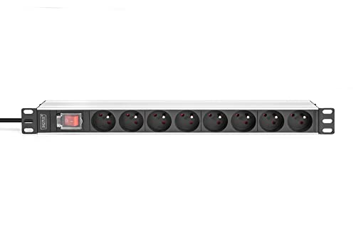 Regleta 19 DIGITUS para solucionar el desorden de cables en rack de 8 tomas 4