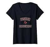 Womens St. John Fisher College Cardinals Campus Classic V-Neck T-Shirt