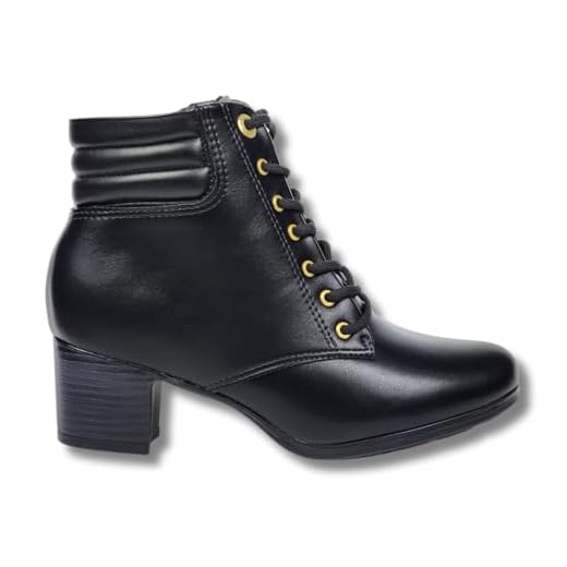 Bota Feminina Cano Curto Salto Baixo Ultraconforto Modare - Preto - 40