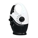 NewGtuizi Portable Shower Radios,Portable Am/Fm Shower Radio with Hook Life Waterproof Audio Speaker Bathroom Shower Radios Volume Adjustable Battery Powered