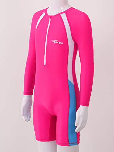 Kids Girls Boys One Piece Rash Guard Swimsuits Water Sport Short Swimwear UPF 50+ UV Protection4