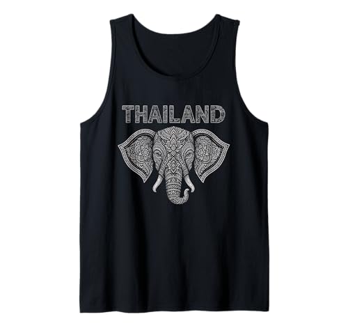 Thai Elephant Art Thailand Culture Thai Elephant Souvenir Tank Top