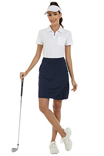 Image of MoFiz Women's 20 inch Knee Length Golf Skorts Athletic Skirts Summer Casual Active Workout Sports Tennis Skirt with 4 Pockets