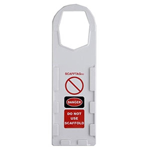 BradySCAF-STH132 Plastic, 11-3/4" Height, 3-1/2" Width, White Color Scafftag Holders, Front Legend "Danger, Do Not Use Scaffold" (Pack Of 10)