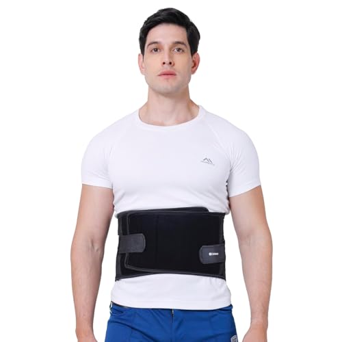 Image of ZEDAN Adjustable Lumbo Sacral Compression Belt for Men & Women | Hip, Waist & Lower Back Support Belt | Free Size Adjustable Back Support - Black