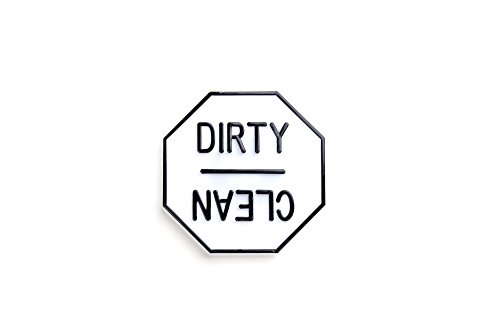 Fox Run - 5935 Fox Run Clean or Dirty Dishwasher Magnet, 2.5 x 2.5 x 0.25 inches, White by Fox Run - Image 2
