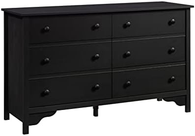 Sauder Dawson Trail 6-Drawer Dresser, L: 56.81″ x W: 18.35″ x H: 33.43″, Raven Oak Finish