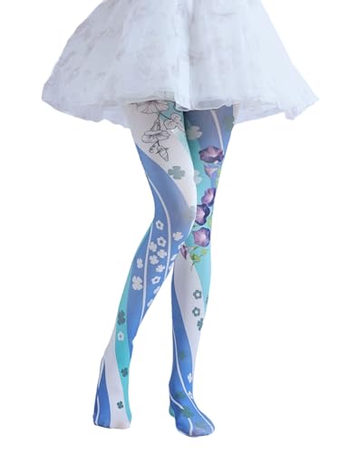 Image of Sahabowi Women's Sheer Tights, Digital Print Designs Stockings
