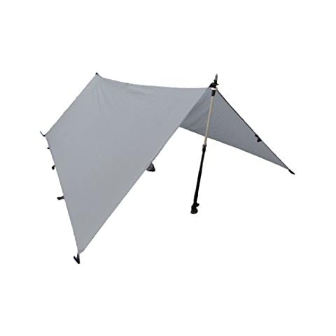 LiteOutdoors Silnylon Tarp - 11.6 Oz. - Ultralight Backpacking Tarp or Hammock Tarp (Grey, 8' x 10') Cover