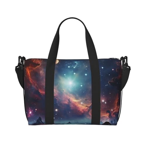 Travel Duffel Bags Personal Item Bag Carry on Luggage Bag Training Handbag Lightweight Waterproof Sports Gym Bag Space Weekender Bag for Women Men