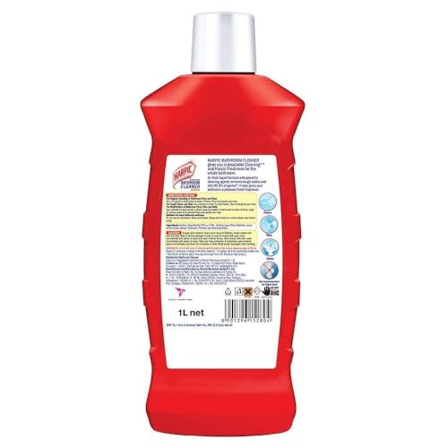 Harpic Disinfectant Toilet Cleaner, Original - 1L (Pack of 2) + Harpic Bathroom Cleaner, Lemon - 1L - Image 12 thumbnail