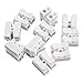 Quick Connect Terminal Wire Branching Connector 6A Reusable Parallel Electrical Connector for High Voltage Tool- Wiring, CH-2 White 10-Pack