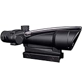 CTOPTIC Scope Rifle Scope 5X35 Red Horseshoe Reticle Scope Optic Sight Dual Illuminated Real Red Fiber with Mount Black