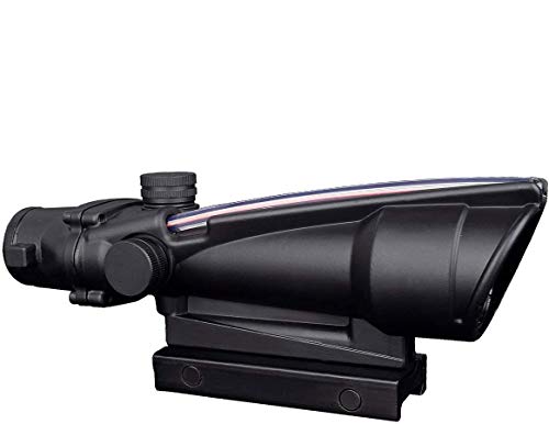 CTOPTIC Scope Rifle Scope 5X35 Red Crosshair Reticle Scope Optic Sight Dual Illuminated Real Red Fiber with Mount Black