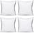 Acanva Throw Pillow Inserts Decorative Stuffer Soft Hypoallergenic Polyester Couch Square Form Euro Sham Cushion Filler, 20"-4P, White 4 Count