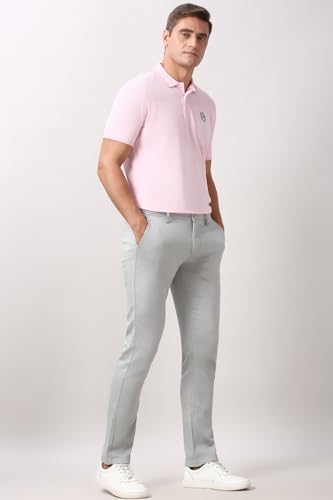 Image of Peter England Men's Slim Fit Stretchable Casual Trousers | Office & Everyday Wear | Comfortable & Smart Look