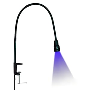 UV Nail Lamp, 10W UV Light for Nails UV LED Light Fixtures with Gooseneck and Clamp, Portable Fast Curing Flexible Nail Dryer LED Desk Light for Gel Nails Professional Home DIY