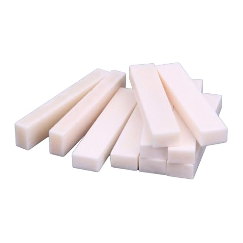 10Pcs Blanks Bone Nut String Pillow Bone Nut Saddles Blanks Unslotted Guitar Bridge Nut For Mandolin Banjos Ukulele
