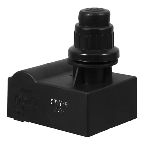 Lurrose Interruptor ignificador Botón de Encendido de la Parrilla Push BOTÓN Cap DE Ignitor Push Button Grill Igniter botón de Inicio de Parrilla eléctrica de botón AbS Negro