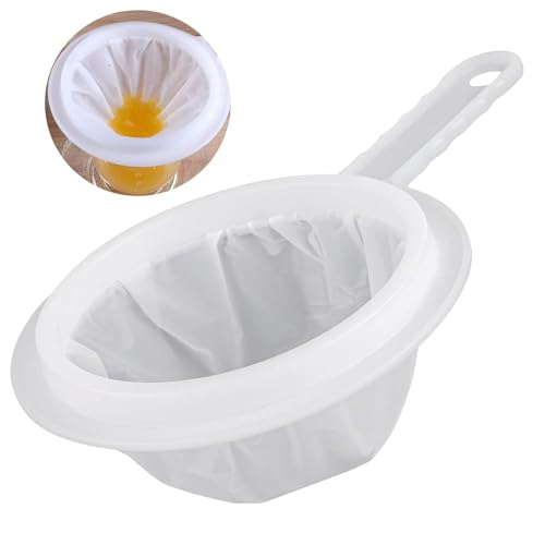 Feines Sieb Haarsieb Sieb Küche 400 Mesh Küchensieb Kunststoff Kleines Passiersieb mit Griff für Saft Milch Kaffee (400 mesh)