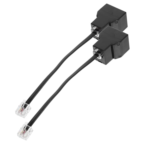 BELLIFFY 2Pcs Telephone Splitter Adapter Detachable Phone Cable Connector Versatile Telephone Accessories for Flexible Connectivity and Reliable Communication