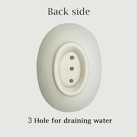 Image of Soap Holder for Bathroom Shower Wash Basin with Drain Hole Beautiful Ceramic Soap Case Stand with Drain Easy Cleaning, for Shower Bathroom Kitchen Sink Bathtub Bathroom Accessories