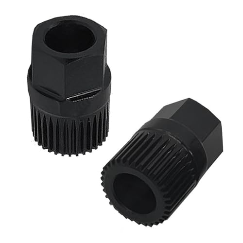 KOOLEVER 2 PCS Alternator Pulley Removal Tool, 33 Teeth File Strip Fasteners, Portable Engine Pulley Removal Tool for Audi A3 TT Volkswagen Golf Volvo Ford Peugeo