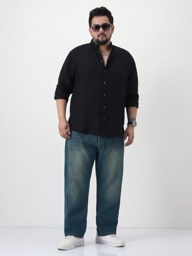 Image of Urbano Plus Men's Straight Fit Heavy Washed Jeans Stretchable