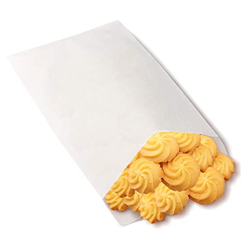 Wax Paper Bags, Glassine Bags 4x6 Inches, 100 Pcs Paper Treat Cookie Bags Semi-Transparent Cookie Sleeves