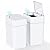CEROELDA 2 Pack Motion Sensor Bathroom Trash Can with Lid, 2.6 Gallon Small Smart Automatic Touchless Garbage Can, Slim Waterproof Plastic Wastebasket for Bedroom Office Toilet, White