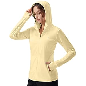 Soothfeel Women’s UPF 50+ Sun Protection Hoodie Jacket Lightweight Long Sleeve Sun Shirt for Women with Pocket Hiking Outdoor