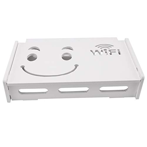 Drahtlos WiFi Router Aufbewahrungs Box Holz Kunststoff Regal Wand Beh？nge Halterung Kabel Lagerung Haus Dekor Gro？