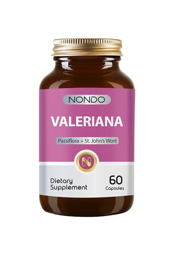 Nondo Valeriana Kedi Otu 60 Kapsül Pasiflora Sarı Kantaron Rahat Bir Uyku Döngüsü için