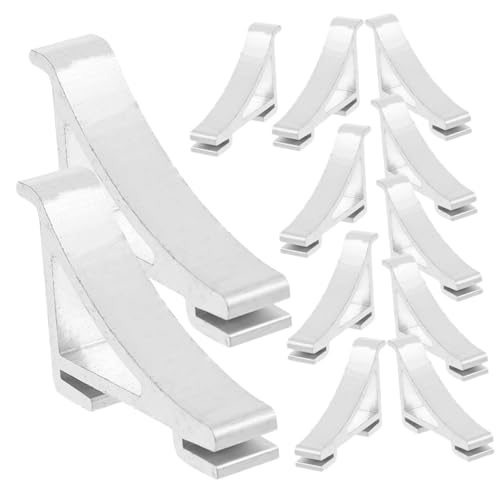 Uonlytech 12Piezas Soporte para Estante de Frigorífico Clips de Metal Duraderos para Congelador Abrazaderas para Instalación y Segura Compatible con Refrigeradores y Enfriadores