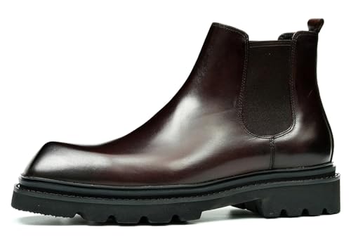Santimon Mens Chelsea Boots Formal Dress Ankle Boots Fashion Genunie Leather Plain Toe Prom Chukka Boots Tuxedo Wedding Dress Business Causal Lightweight Western Boots for Men2