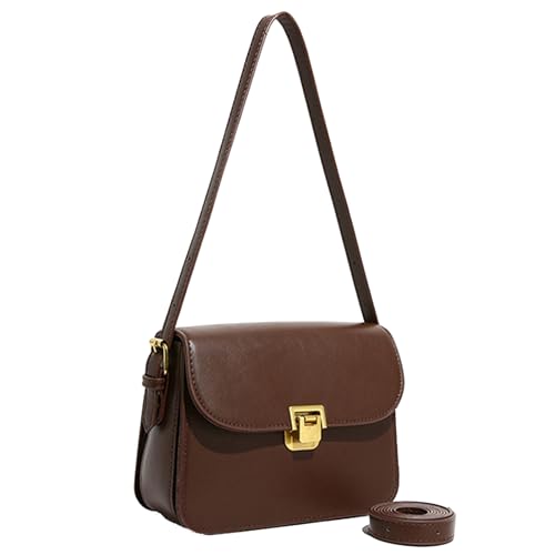Shoulder Bag for Women Crossbody Purses Trendy PU Leather Purse Brown Retro Women's Shoulder Handbags