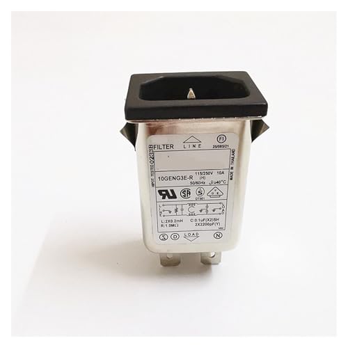 Filtro 10GENG3E-R 10A AC socket power filter con montaje rápido de tipo snap on 3