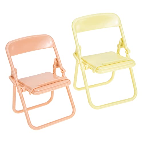 TOYANDONA 2stücke Miniatur Klappstuhl Für Puppenhaus Spielzeug Faltbare Möbel Für Kinderzimmer-deko Kreative Spielzeuge Für Puppenstube Inspiriert Fantasie Und Freundschaft